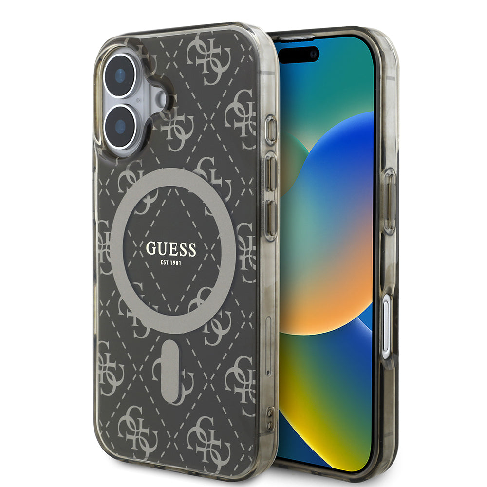Guess iPhone 16 Orjinal Lisanslı Magsafe Şarj Özellikli IML Baskılı Klasik Logolu 4G Desenli Telefon Kılıfı-1 Guess iPhone 16 Orjinal Lisanslı Magsafe Şarj Özellikli IML Baskılı Klasik Logolu 4G Desenli Telefon Kılıfı-1